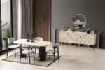 Zeno Oval Ahşap Bohem Yemek Masası 90x200 - Görsel 20